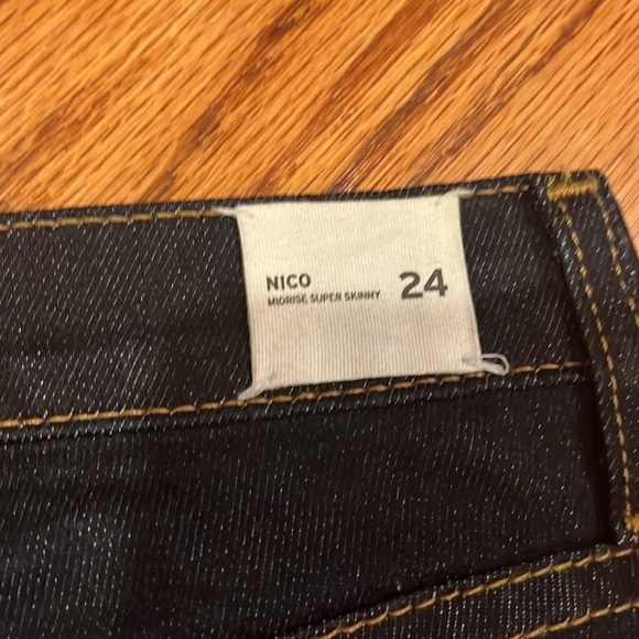 Hudson Woman’s Dark Blue Nico Mid-rise Super Skinny Jeans Size 24 - Picture 7 of 8